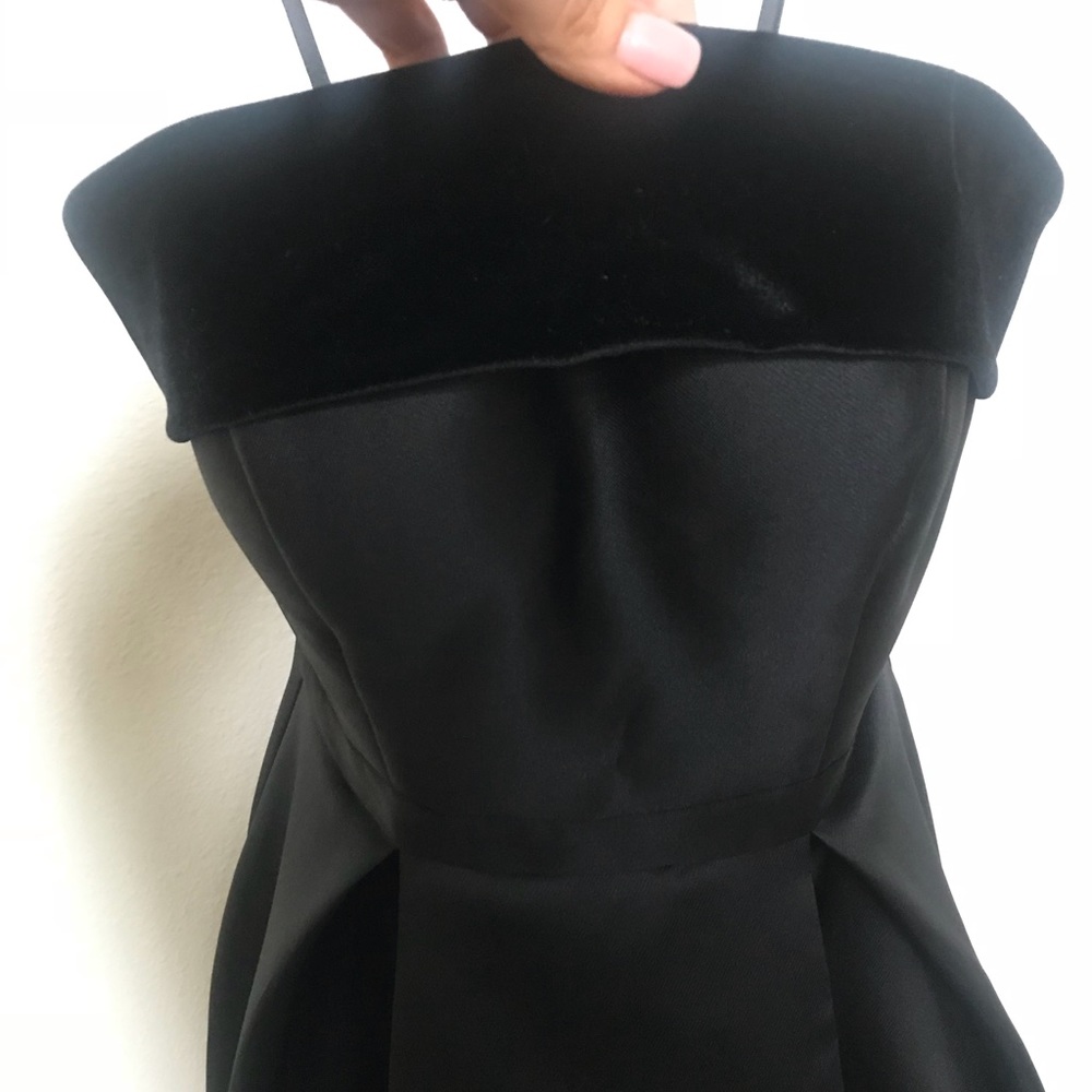 Black strapless ball gown